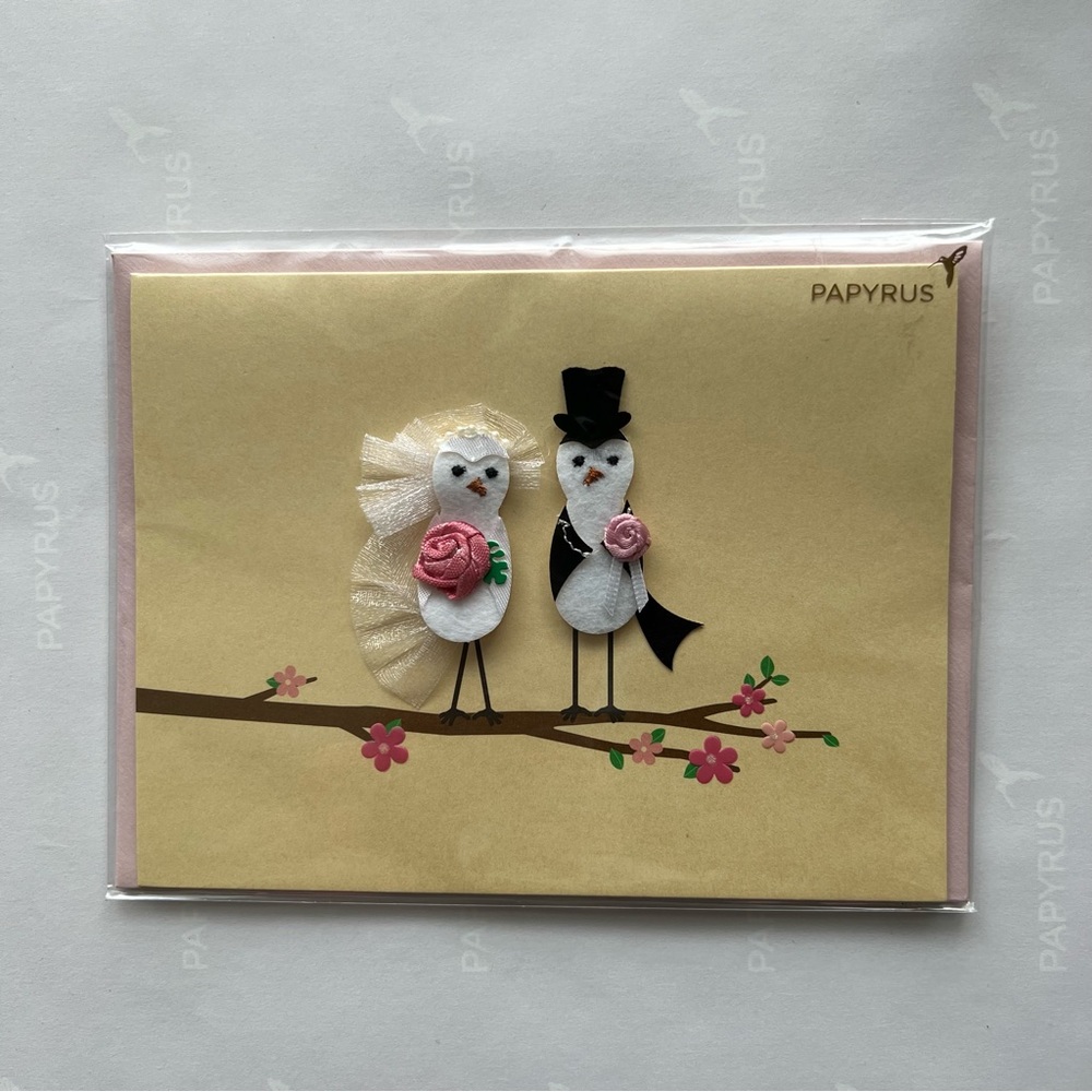 NEW Papyrus Wedding Card